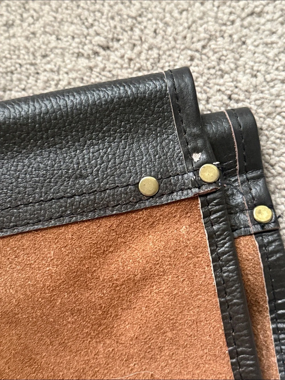 Log Carrier in Suede and Leather!